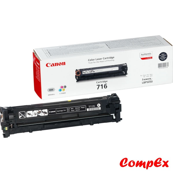 Canon 716Bk Black Toner Cartridge (#1980B002)