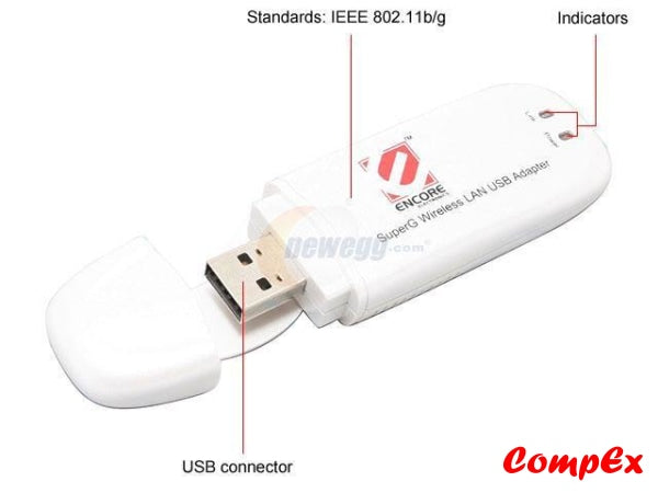 Encore Super-G Wireless Usb Adapter Enuwi-Sg Network Card