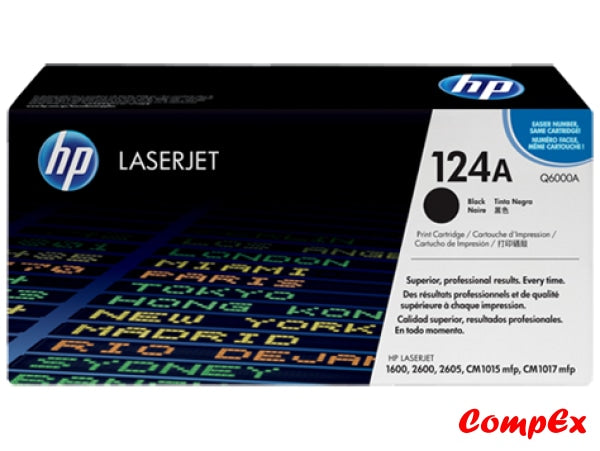 Hp 124A Black Original Laserjet Toner Cartridge (Q6000A)