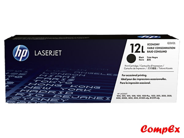 Hp 12L Economy Black Original Laserjet Toner Cartridge (Q2612L)