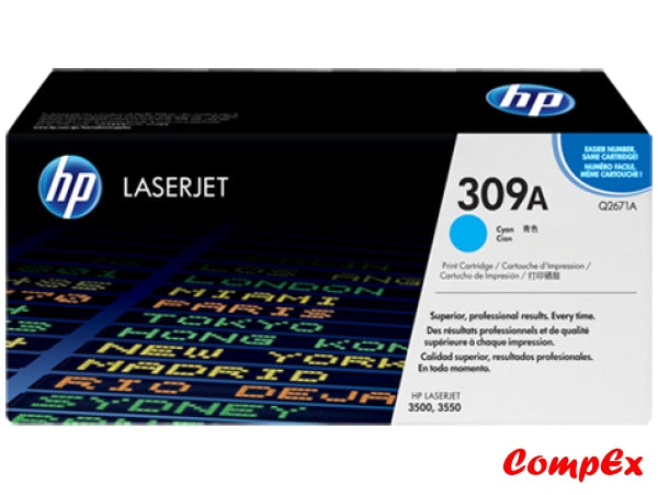 Hp 309A Cyan Original Laserjet Toner Cartridge (Q2671A)