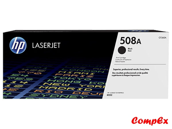 HP 508A Black Original LaserJet Toner Cartridge (CF360A