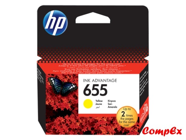 Hp 655 Yellow Original Ink Advantage Cartridge (Cz112Ae)