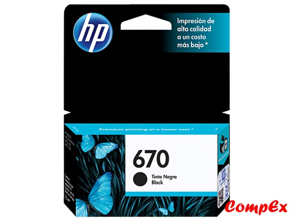 Hp 670 Black Original Ink Advantage Cartridge (Cz113Al)