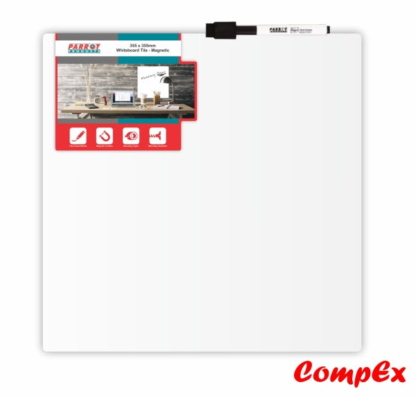 Parrot Whiteboard Tile (355*355mm White) Computer Express