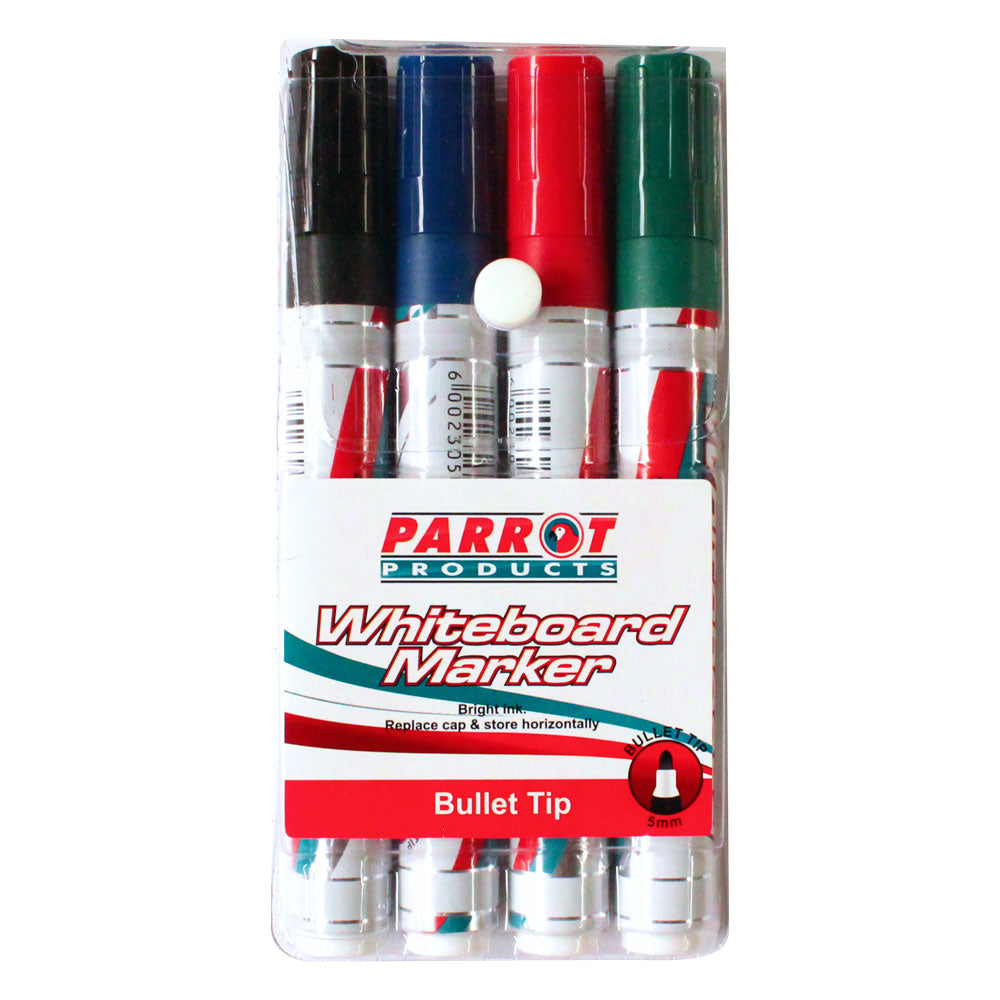 Parrot Whiteboard Marker (Bullet Tip - Pouch 4)