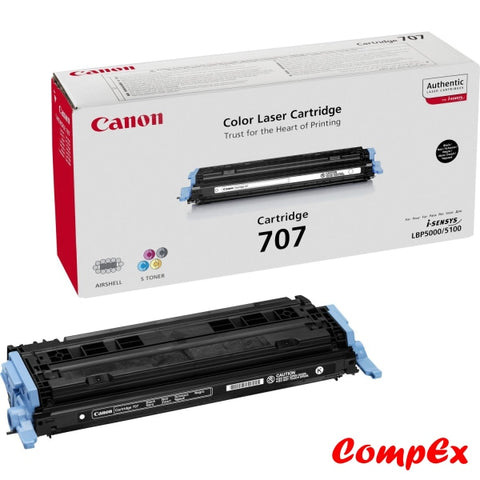 Canon 707 Bk Black Toner Cartridge (#9424A004)