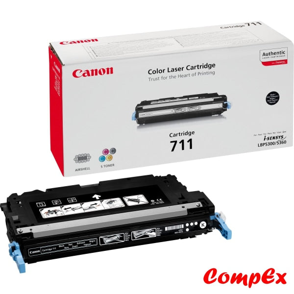 Canon 711Bk Black Toner Cartridge (#1660B002)