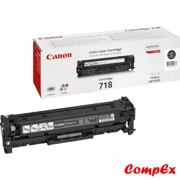Canon 718Bk Black Toner Cartridge (#2662B002)