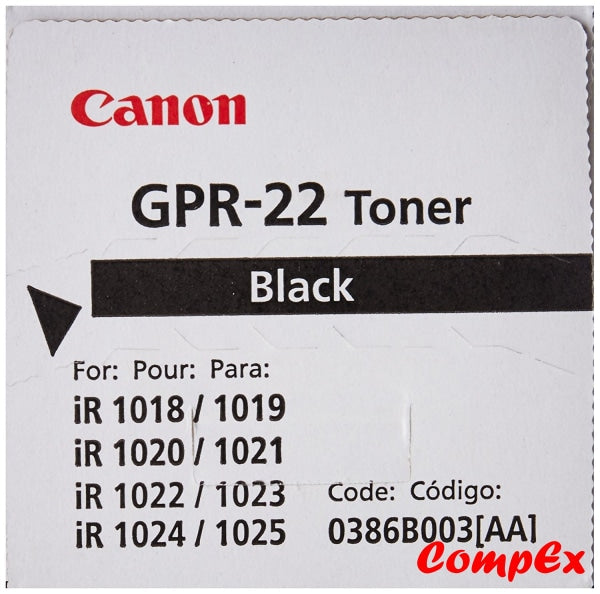 Canon Gpr-22 Black Toner Cartridge (0386B003Aa)