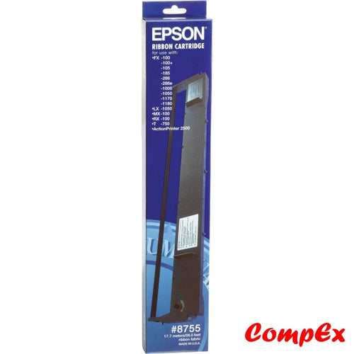 Epson Black Fabric Ribbon Cartridge - #8755 (17.7 Metres)
