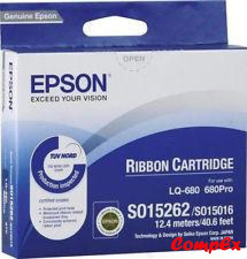 Epson Black Fabric Ribbon Cartridge - S015262/s015016 (12.4 Metres)