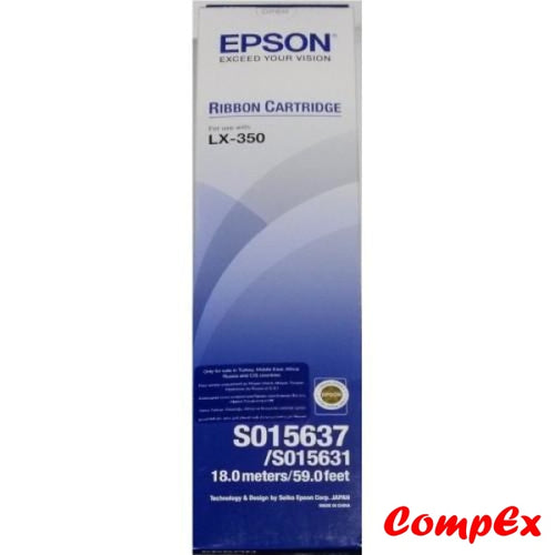 Epson Black Fabric Ribbon Cartridge - S015637/s015631 (18 Metres)