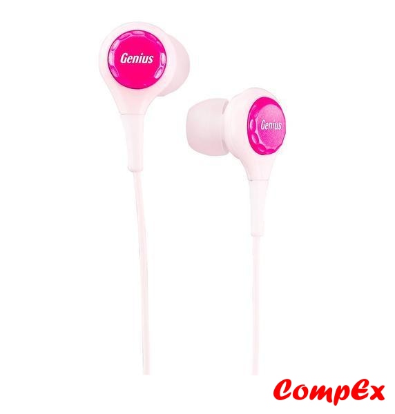 Genius Ghp-240X Premium Ear Canal Headphones Pink Headphone
