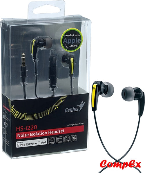 Genius Noise Isolation Headset Black (Hs-I220)