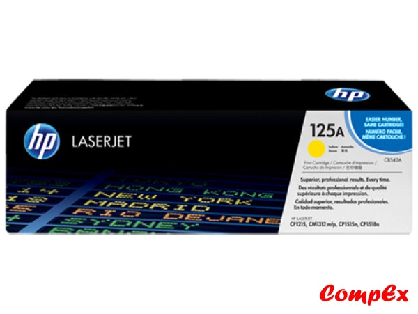 Hp 125A Yellow Original Laserjet Toner Cartridge (Cb542A)