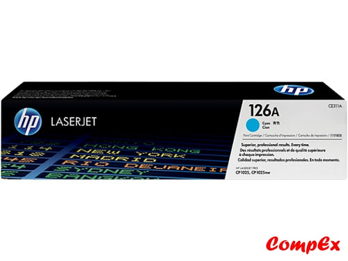 Hp 126A Cyan Original Laserjet Toner Cartridge (Ce311A)