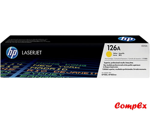 Hp 126A Yellow Original Laserjet Toner Cartridge (Ce312A)