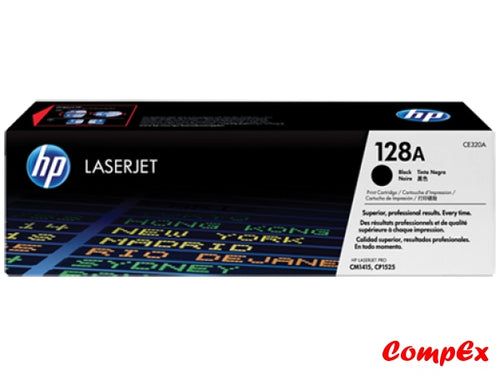 Hp 128A Black Original Laserjet Toner Cartridge (Ce320A)