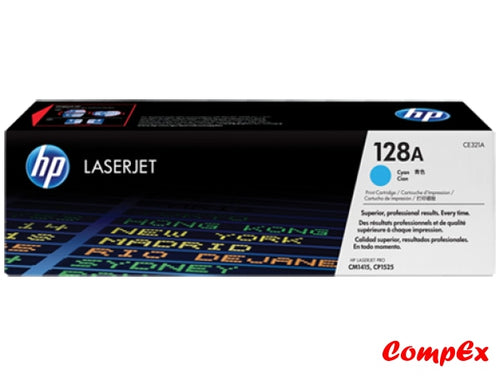 Hp 128A Cyan Original Laserjet Toner Cartridge (Ce321A)