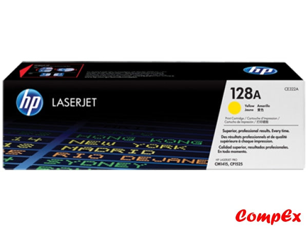 Hp 128A Yellow Original Laserjet Toner Cartridge (Ce322A)