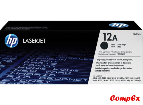 Hp 12A Black Original Laserjet Toner Cartridge (Q2612A)