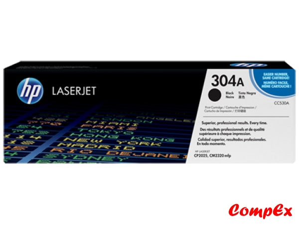 Hp 304A Black Original Laserjet Toner Cartridge (Cc530A)