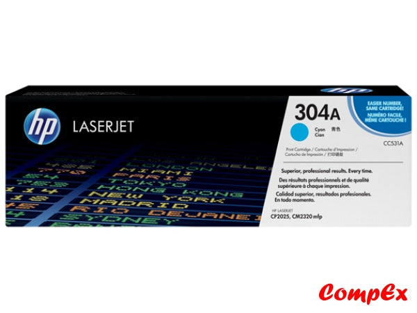 Hp 304A Cyan Original Laserjet Toner Cartridge (Cc531A)