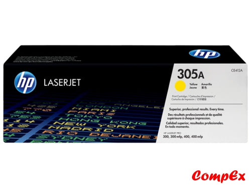 Hp 305A Yellow Original Laserjet Toner Cartridge (Ce412A)