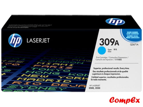Hp 309A Cyan Original Laserjet Toner Cartridge (Q2671A)