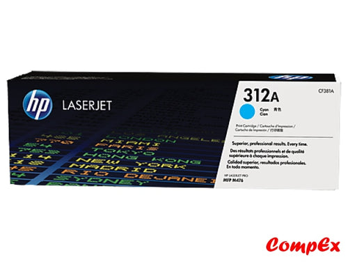 Hp 312A Cyan Original Laserjet Toner Cartridge (Cf381A)