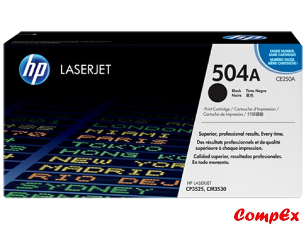 Hp 504A Black Original Laserjet Toner Cartridge (Ce250A)