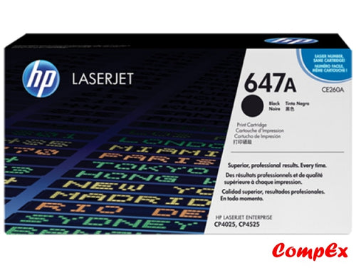 Hp 647A Black Original Laserjet Toner Cartridge (Ce260A)