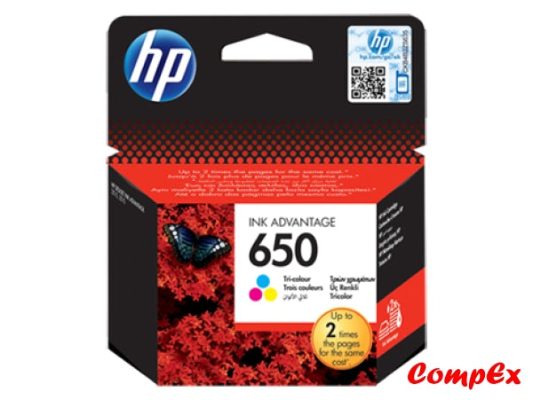 Hp 650 Tri-Color Original Ink Advantage Cartridge (Cz102Ae)