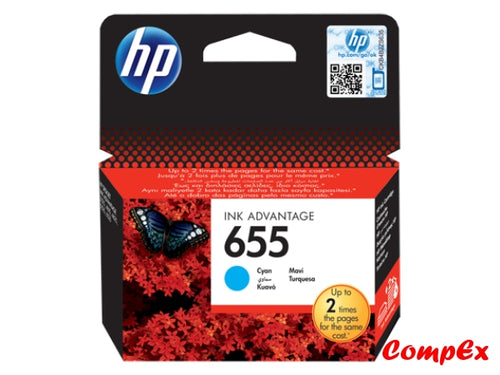 Hp 655 Cyan Original Ink Advantage Cartridge (Cz110Ae)