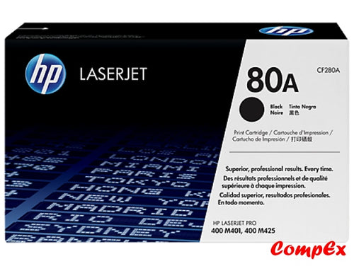 Hp 80A Black Original Laserjet Toner Cartridge (Cf280A)