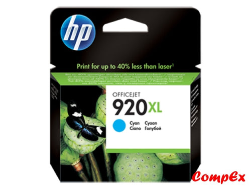 Hp 920Xl High Yield Cyan Original Ink Cartridge (Cd972Ae)