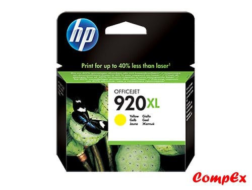 Hp 920Xl High Yield Yellow Original Ink Cartridge (Cd974Ae)