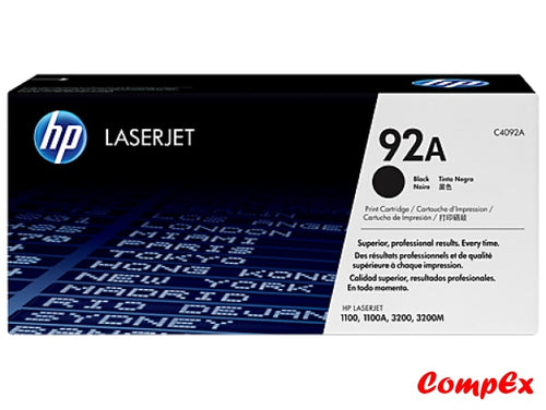 Hp 92A Black Original Laserjet Toner Cartridge (C4092A)