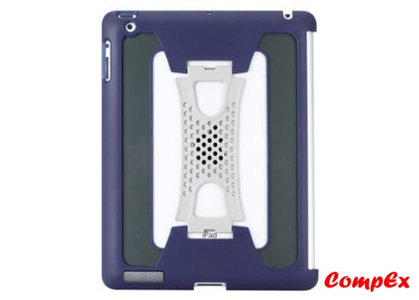 Lafeada Tactical Shell Protective Case With Easy-Grip Strap For Ipad & 2 Blue/navy Tablet Carry