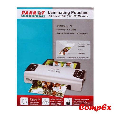 Laminating Pouches (A3 - Gloss 305X426Mm 160 (80+80) Microns Box 100) Laminator Consumables