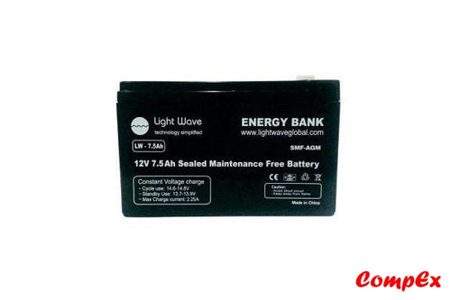 Lightwave - Sealed Maintenance Free Ups Battery Lw 7.5Ah