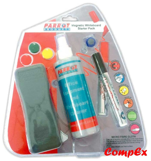 Magnetic Whiteboard Cleaning Starter Pack Erasers & Aqua Wipes