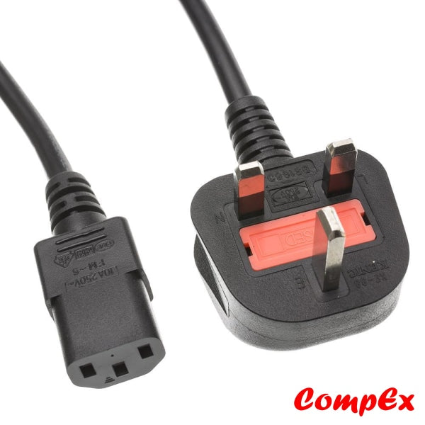 Pc Power Cable Fused With Uk Plug