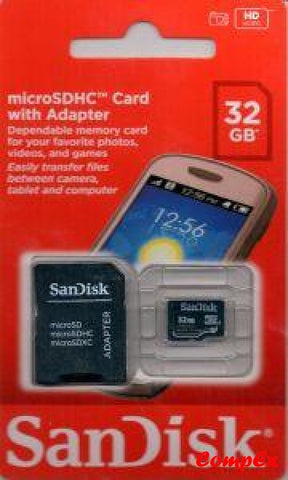 Sandisk Mobile Microsdhc Class 4 Flash Memory Card With Adapter 32Gb - Sdsdqm-032G-B35A Cards