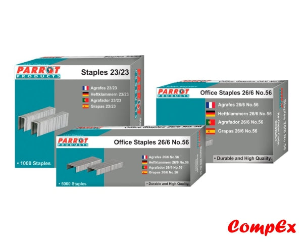 Parrot Staples (Staple Size: 23/23 - Box of 1000 - 200 Pages ...