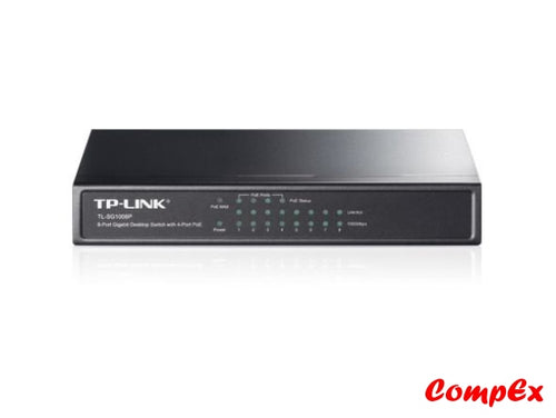 Tp-Link 8-Port Gigabit Desktop Switch With 4-Port Poe Tl-Sg1008P