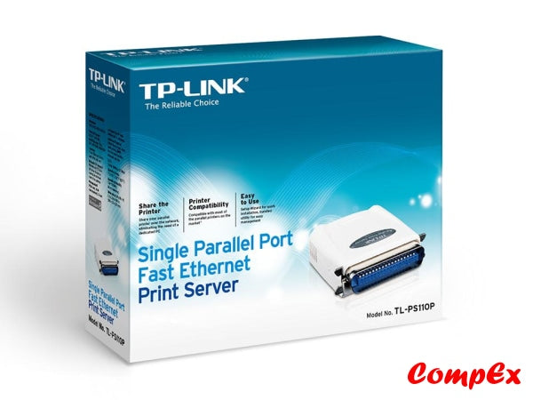 Tp-Link Single Parallel Port Fast Ethernet Print Server Tl-Ps110P