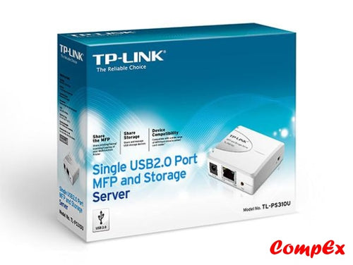 Tp-Link Single Usb2.0 Port Mfp And Storage Server Tl-Ps310U Print
