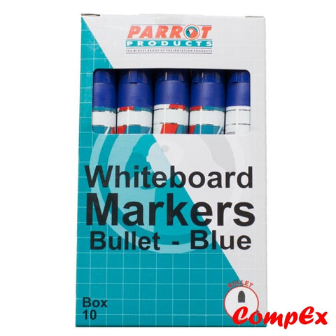 Whiteboard Markers (10 - Bullet Tip Blue)